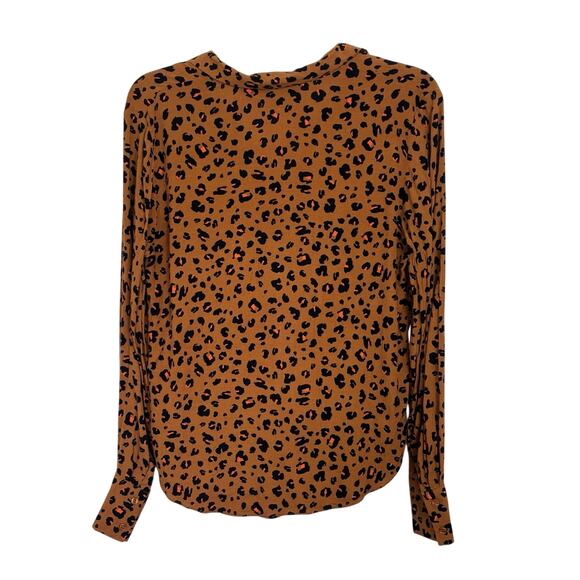 & Other Stories Leopard Print Blouse Top Size 6 Animal Print Mob Wife Classic - Picture 3 of 7